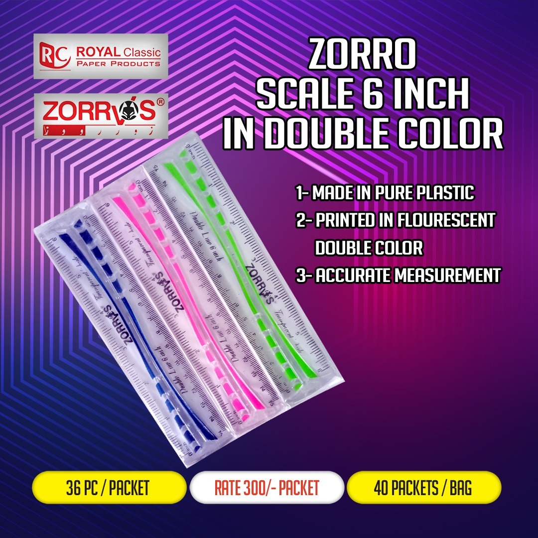 Scale 6 Inch In Double Color Image